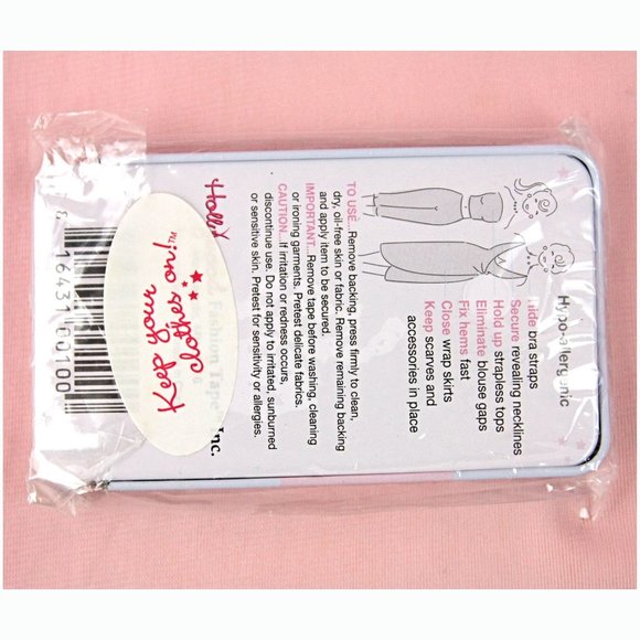 NEW Hollywood Fashion Tape Clear Double Sided Strips Metal Tin Sealed - Picture 2 of 4
